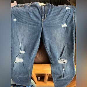 Ladies old navy Distressed Blue ripped Jeans